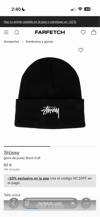 Gorro Stussy Negro