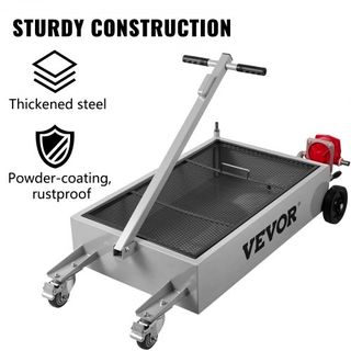 Tanque de Drenaje de Aceite de 15 Galones, 57L, Bandeja de Drenaje de Aceite de Perfil Bajo, Bandeja de Cambio de Aceite de Gran Capacidad, Mango Plegable, con Bomba, Manguera, Ruedas Giratorias p...