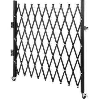 Puerta de Seguridad Plegable Individual, Puerta Plegable de 131.00 x 187.96 cm, Puerta de Seguridad de Acero en Acordeón, Puerta de Seguridad Expandible Flexible, Puerta de Barricada Rodante de 36...