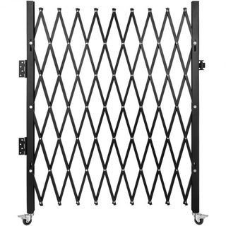 Puerta de Seguridad Plegable Individual, Puerta Plegable de 131.00 x 187.96 cm, Puerta de Seguridad de Acero en Acordeón, Puerta de Seguridad Expandible Flexible, Puerta de Barricada Rodante de 36...
