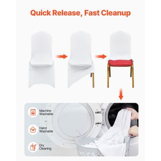 Cubiertas de Silla Plegables de Spandex Elástico, Cubierta de Silla Ajustable Universal, Fundas Protectores Removibles y Lavables, para Bodas, Vacaciones, Banquetes, Fiestas, Celebraciones, Comedo...