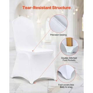 Cubiertas de Silla Plegables de Spandex Elástico, Cubierta de Silla Ajustable Universal, Fundas Protectores Removibles y Lavables, para Bodas, Vacaciones, Banquetes, Fiestas, Celebraciones, Comedo...