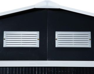 Caseta de Jardín con Base y Puertas Correderas Dobles, Cobertizo de Jardín de Acero, 277X195X192 Cm, Gris Oscuro