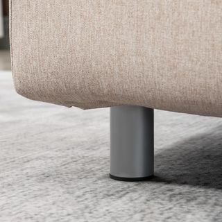 Sofá Cama 2 Plazas 3 en 1 Convertible en Sillón Reclinable con Respaldo Regulable y 4 Cojines Acolchados, 102X82X81 Cm, Beige