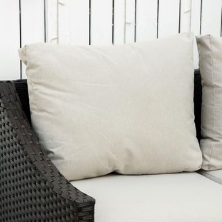 Sofá De Jardín De 2 Plazas En Rattan PE, Sofá De Exterior Con Cojines Acolchados Y Patas Regulables, 132X70X74Cm, Marrón