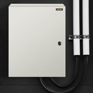 Caja de Acero NEMA, 50x40x15 cm Caja Eléctrica de Acero NEMA 4X, Impermeable y a Prueba de Polvo IP66, Caja de Conexiones Eléctricas para Uso Exterior/Interior, con Placa de Montaje