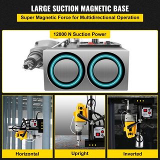 MD40 38.1 mm Taladro Magnético Eléctrico Prensa de Perforación con Juego de Cortadores HSS de 11 Piezas Kit de Cortador Anular Preciso Compacto Intercambiable Evolución 1100W Fuerza Magnética