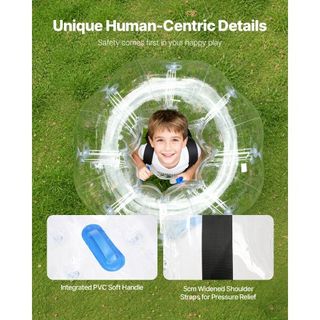 Confezione da 2 palloni gonfiabili giganti, palloni Zorb da 1,2 m per adolescenti e adulti, palloni a bolle umane in PVC da 0,8 mm per giochi di squadra all'aperto