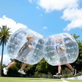 Confezione da 2 palloni gonfiabili giganti, palloni Zorb da 1,2 m per adolescenti e adulti, palloni a bolle umane in PVC da 0,8 mm per giochi di squadra all'aperto