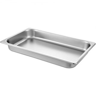 6 Paquete de Bandejas de Vapor 20.9 x 12.8 x 2.6 Pulgadas Bandeja de Vapor Profunda Tamaño Completo Contenedor de Alimentos Profundo de 8.5L Bandeja de Horno de Acero Inoxidable Bandejas de Hotel ...