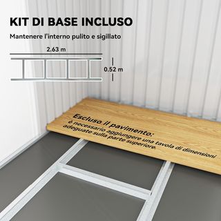 Caseta de Jardín 3.2M² de Acero Galvanizado con Kit de Fundación, Salidas de Aire, Cobertizo para Herramientas con Techo Inclinado, Doble Puerta Corredera Bloqueable, Verde Claro