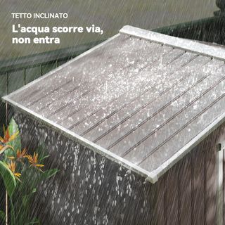 Caseta De Jardín 2.5M² De Acero Galvanizado Con Base Y Salidas De Aire, Cobertizo Para Herramientas Con Techo Inclinado, Doble Puertas Correderas Bloqueables, 213X130X185 Cm, Gris