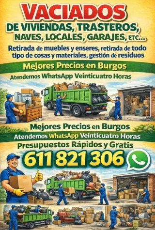 Vaciados de viviendas gestión de residuos limpieza