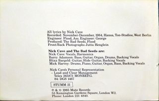 Vinilo Nick Cave The Firstborn Is Dead 1985