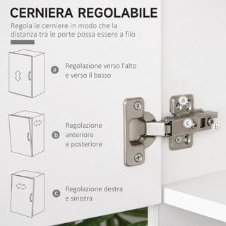 Credenza de Cocina con Armarios, Cajón y Superficie para Microondas, Mueble de Despensa Estrecho con Puertas y Estantes Regulables, Mueble de Cocina para Sala de Estar, Comedor, 101X39X180 Cm, Blanco