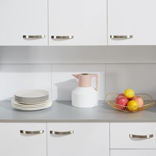 Credenza de Cocina con Armarios, Cajón y Superficie para Microondas, Mueble de Despensa Estrecho con Puertas y Estantes Regulables, Mueble de Cocina para Sala de Estar, Comedor, 101X39X180 Cm, Blanco