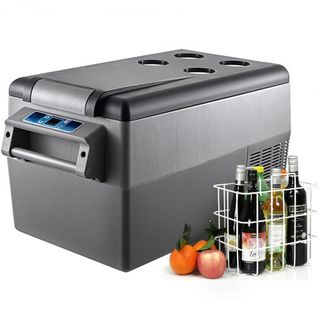 Frigorifero da Auto 35L Compressore Piccolo Portatile Frigorifero Auto Congelatore Veicolo Auto Camion RV Barca Mini Raffreddatore Elettrico per Viaggi Guida Pesca Uso Esterno e Interno