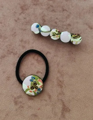 Set elastico e fermaglio capelli stile giapponese