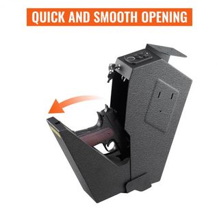 Caja Fuerte para Pistolas con Huella Dactilar, Almacenamiento de Armas, Soporte para Pistolas, Acceso Rápido, Cerradura de Seguridad, Caja de Llave