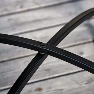 Conjunto de Mesa y Sillas de Balcón 3 Piezas, Conjunto de Jardín Plegables de Metal con Azulejos Coloridos, Multicolor