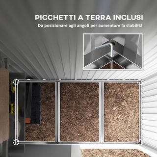 Casita De Jardín Con Base De Acero Y 2 Estantes Regulables, Cobertizo De Jardín Para Herramientas Con Techo Y Puerta Bloqueable, 161X95X163/181Cm, Gris