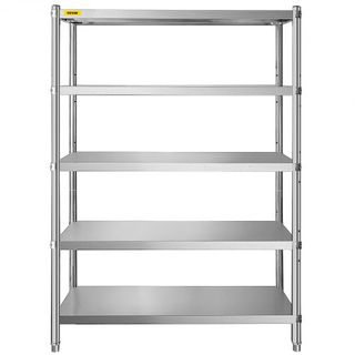 Unidad de Estantería de 48x18.5 Pulgadas Estantes de Almacenamiento Unidades de Estantería de 5 Niveles y Almacenamiento Estante Ajustable Unidad de Almacenamiento Estantes con Pies Ajustables Est...