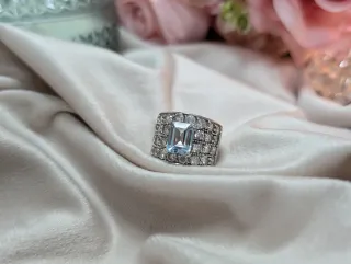 Anillo Plata Aguamarina