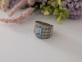 Anillo Plata Aguamarina