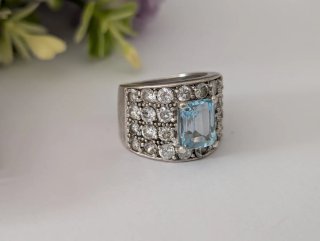 Anillo Plata Aguamarina