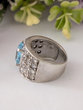 Anillo Plata Aguamarina