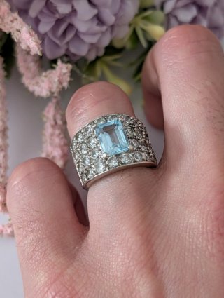 Anillo Plata Aguamarina