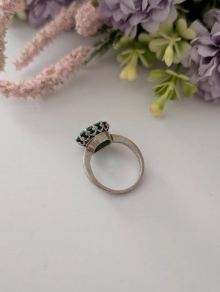Anillo Plata Piedra Verde