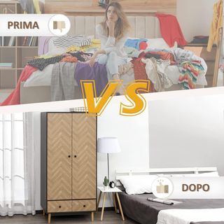 Armario de 2 Puertas con Patas de Madera, 4 Compartimentos, 2 Cajones y Percheros para Dormitorio en Madera de Aglomerado, Gris Oscuro, 90X50X190Cm