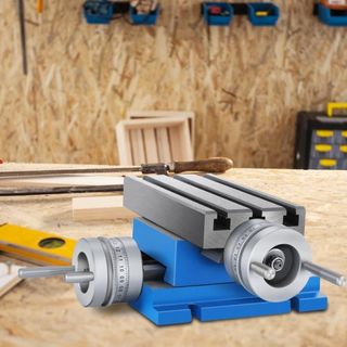 Mesa de Trabajo para Fresadora, Mesa Deslizante Cruzada 10.2 x 18.5 cm, Compuesta para Prensa de Banco