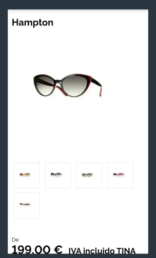 Gafas de sol Jean Lafont negras y rojas