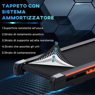 Cinta de Correr Eléctrica Plegable Ahorra Espacio Con Control Remoto y Llave de Seguridad, 1-6 Km/H, Potencia 0.5HP, 105X56X108.5Cm