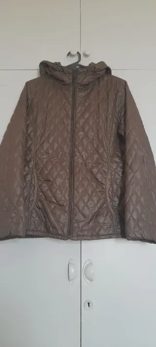 Chaqueta impermeable mujer marrón