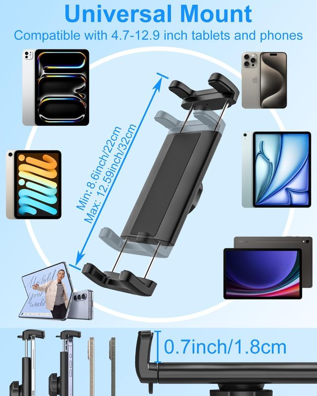 Suporte de Parede KOLASELS para Tablet 360° 4,7''-12,9''