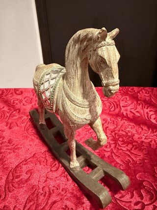 Caballo balancín arte popular  antiguo