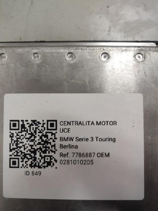 Bmw 849 0281010205 centralita motor serie 2.0 320d