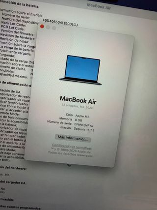MacBook Air 13 M3 8GB 256GB SSD Gris