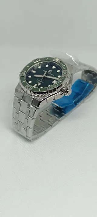 Maurice Lacroix Reloj Verde y Plateado