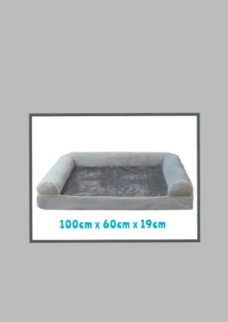 Cama Ortopédica Perro XL Gris Nueva