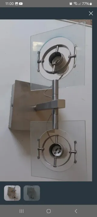 Lámpara techo/pared Ikea cristal y metal