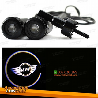 KIT DE DOS PROYECTORES LED LOGO MINI PARA PUERTAS