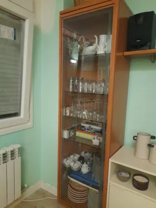 Vitrina laminado y cristal 200x60x40