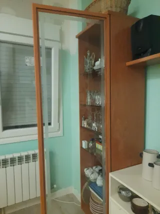 Vitrina laminado y cristal 200x60x40