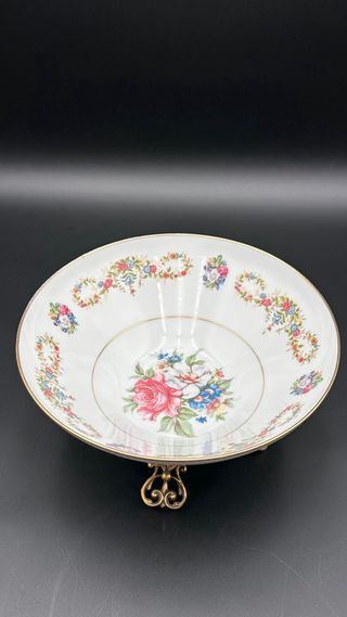 Centrotavola Limoges vintage base dorata