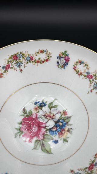 Centrotavola Limoges vintage base dorata