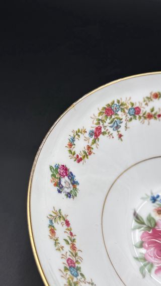 Centrotavola Limoges vintage base dorata